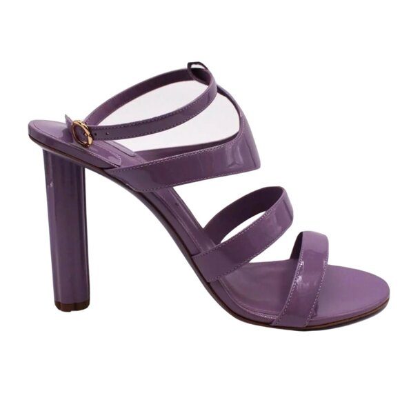 Salvatore Ferragamo Womens Shoes Sandals Trevi Lilac Strappy Heels Pumps Sz 10 B